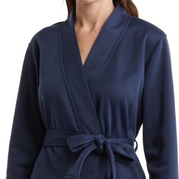 NWT UGG WOMEN'S PLUSH‎ CYNTHIANA BATH ROBE NAVY BLUE L XL - Picture 1 of 6